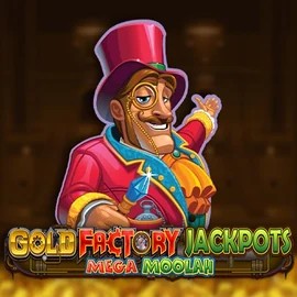 Enjoy Gold Factory Jackpots Mega Moolah by Aurum Signature Studios – logo hosted on winzcasinos.com